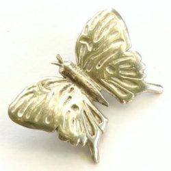 Pewter butterfly brooch