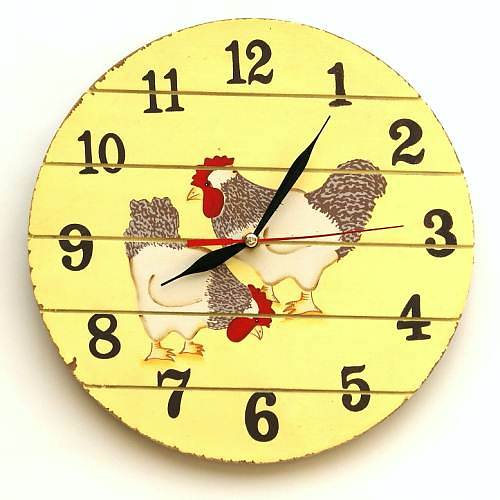 Wallclock Chicken - Pendule « Poules »