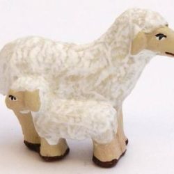 Santon Animal: Sheep + Lam (mouton + agneau)