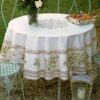 Round Table with provençal table cloth