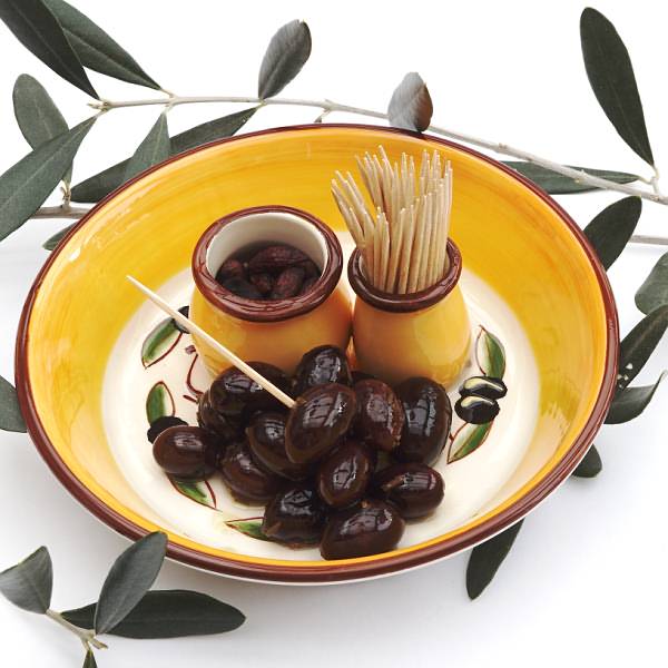 Serving Disch with olives