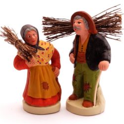 Santon Figure 8 / 9 cm: Couple with Bundle of Firewood