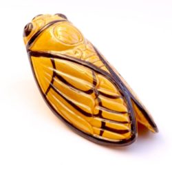 Cigale, Cicada in Ceramic (jaune/noire)