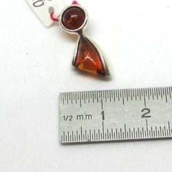 Amber pendant on silver