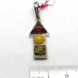 Amber on silver