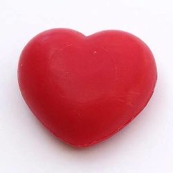 Savon coeur rouge - soap heart shaped, red