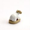 Santon Sheep lying for christmas crib. Made in France, Provence.