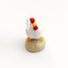 Santon animals white hen for the Christmas crib.