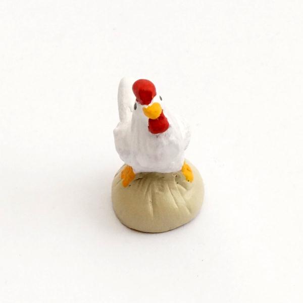 Santon 8 / 9 cm: Poule blanche