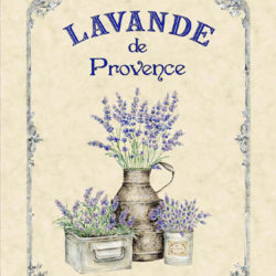 Torchon de cuisine au motif Lavande, fabriqué en Provence