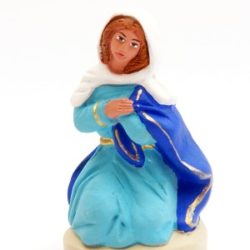 Santon 8 / 9 cm: Jungfrau Maria Für die Weihnachtskrippe, Krippenfiguren, Weihnachtsumzug.