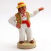 Santon  de noel 8 / 9 cm : homme  farandole gauche chapeau