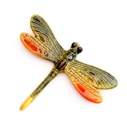 Keramische Libelle handgefertigt und handbemalt in der Provence