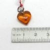 Heart Pendant Amber and Silver