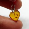 Heart Pendant Amber and Silver
