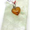 Heart Pendant Amber and Silver