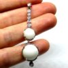 White agate pendant on silver, a modern jewel.