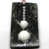 White agate pendant on silver, a modern jewel.