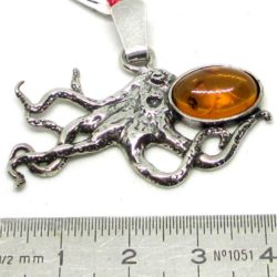Octopus pendant on silver