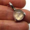 Pendentif quartz rose sur argent