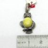 Pendant owl amber on silver
