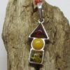 Amber on silver