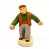 Santon 8 / 9 cm Bouliste tirant, petanque. pour la creche de Noel.