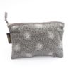 Soap bag, grey. Soap pouch in coated cotton. Waterproof and versatile. Made in Provence.